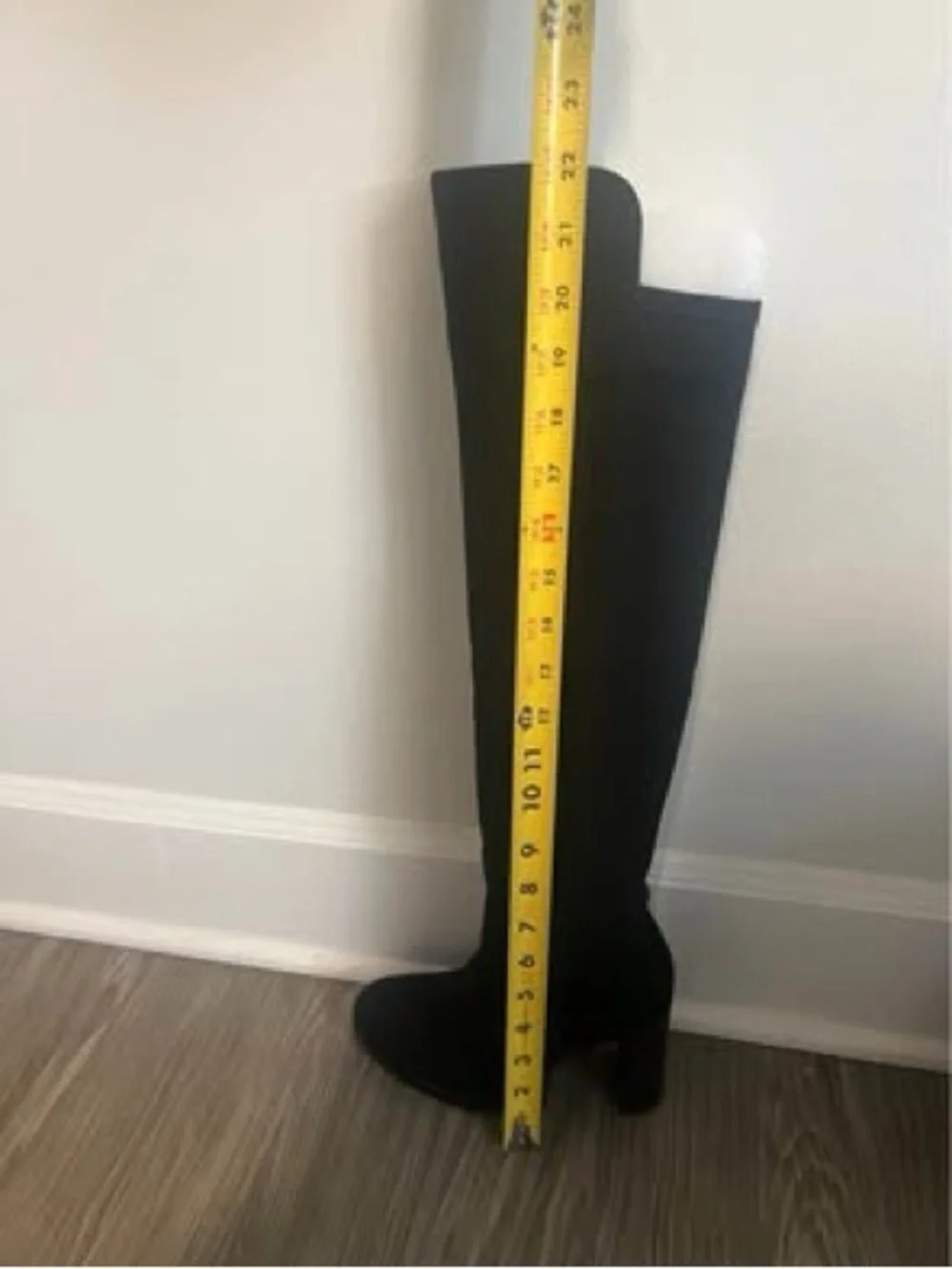 Stuart Weitzman Tall Black Over-the-Knee Block Heel Boots